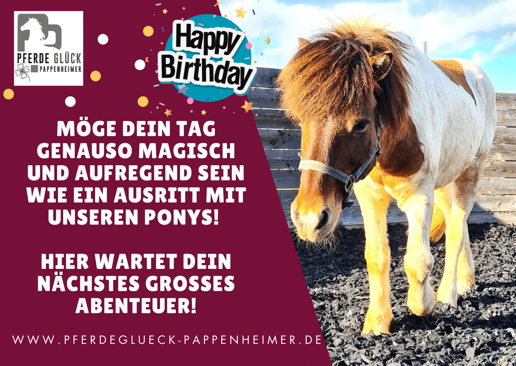 Geburtstagsgutschein Vorderseite