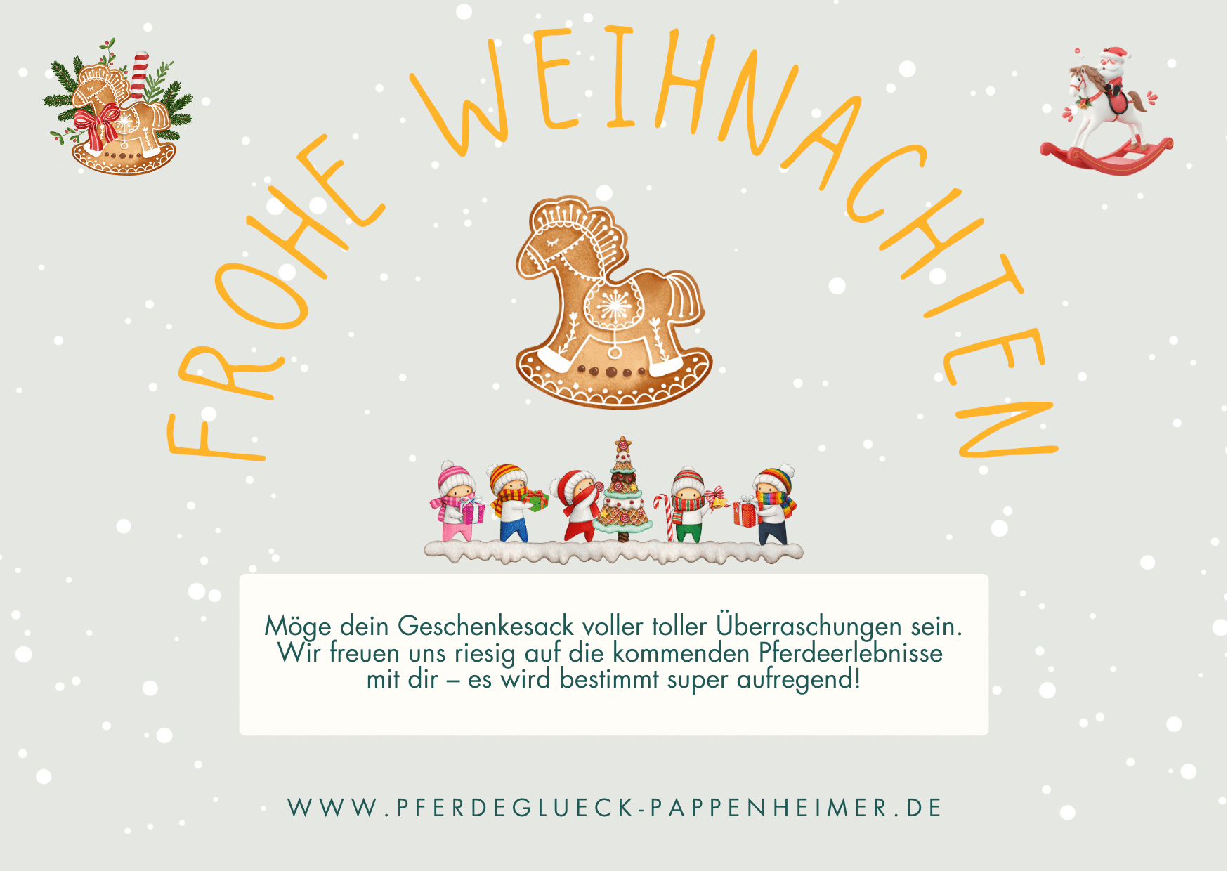 Weihnachtsgutschein Vorderseite