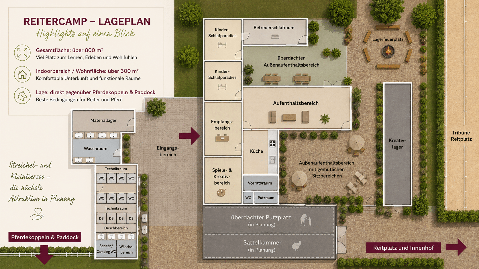 Neuer Lageplan Reitercamp Pferdeglück Pappenheimer