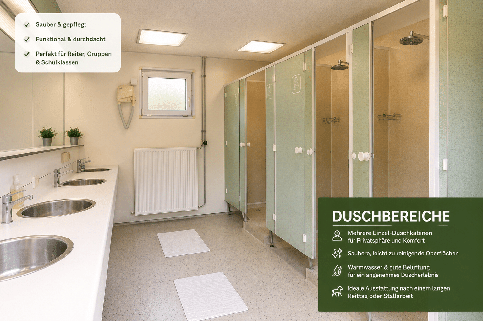 Duschbereiche mit Waschbecken